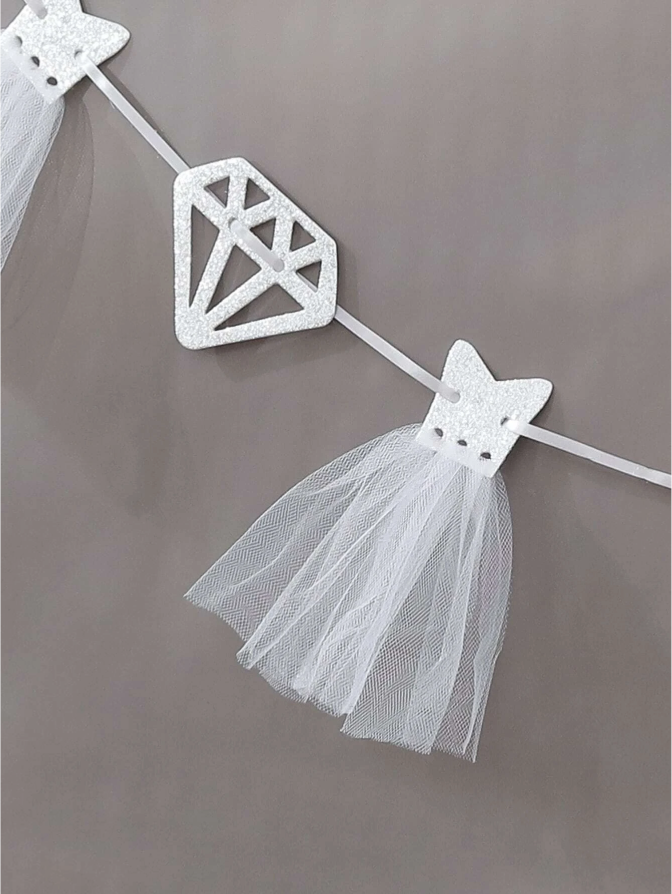Bride to Be Slinger - Decoratie voor Vrijgezellenfeest - Goud, Roze & Zilver - Feestdecoratie met Diamant- en Kwastontwerp - 17,5 cm Hoog