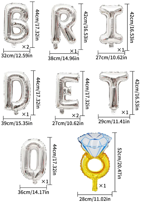 Bride To Be Ballonnen Set - Folieballonnen in Zilver/Goud en Rosegold - Vrijgezellenfeest Decoratie - Inclusief Diamant Ring Ballon